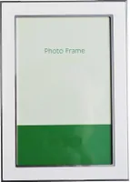 T6410 WHITE-SILVER rámeček kov 13x18 bílý