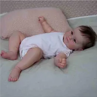 20 Zoll Reborn Baby, Reborn Baby Vollsilikon Lebensecht,50cm Reborn Baby Mädchen,für Weihnachten Geburtstagsgeschenk 50cm/Mädchen