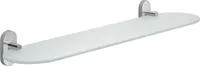 Glas-Satiniertes Badezimmerregal mit Chrom-Metallhalterungen | Cipro