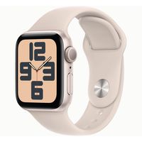 Športový remienok Apple Watch SE (2. generácie) 2023 GPS 40 mm v hliníkovej a bielej farbe (Starlight) - veľkosť M/L