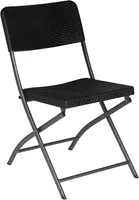EUGAD Klappstuhl, Gartenstuhl, Campingstuhl, HDPE, 59x81x46 cm, Schwarz