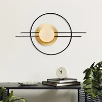 Opviq, L1222- L1222 LRC, Schwarz, Wandleuchten, 16x59 cm, Metallkörper