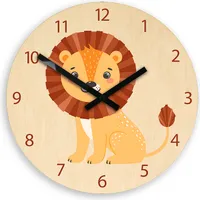 ModernClock, wanduhr, Silent Wanduhr, Wanduhr für Kinder Löwe 30cm