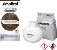 Simplicol textilní barva intenzivní vše v 1 tekutá espresso hnědá