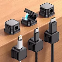Kabelklemmen – 6 Stück – Kabel-Organizer – selbstklebend mit Magnetverschluss – Kabelhalter – Kabelmanagement