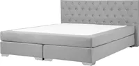 BELIANI Čalúnená posteľ sivá 180 x 200 cm manželská posteľ dekoratívne gombíky minimalistický moderný dizajn