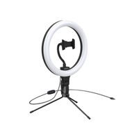 Baseus 360° Fotolampe Ringblitz Ring Flash LED 10'' (YouTube, TikTok) + Mini-Stativ mit drei Lichteffekten schwarz