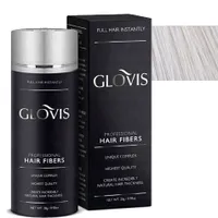 Włókna GLOVIS Hair Fibers 28g Mikrowłókna Zagęszczanie Łysienie Wypadanie Włosów Szybki Naturalny Efekt - Kolor BIAŁY