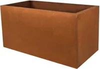 Köhko® Designer-Pflanztrog aus Cortenstahl Viva 60 x 27 x 26 cm | Pflanzkübel in Edelrost-Optik