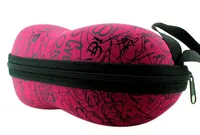 GKA XL Hartschale Brillenetui pink für Überbrille Sonnenbrille Lesebrille große Brille Etui samtweich