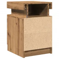vidaXL LED-Nachttisch Artisan-Eiche 35x39x55 cm Holzwerkstoff