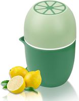 Zitronenpresse Einzigartiger Zitruspresse in Zitronenform Manueller Entsafter mit zwei Pressmöglichkeiten für verschiedene Früchte (Grün)