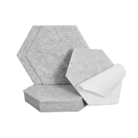 HOME DELUXE Akustikplatten Hexagon selbstklebend SILENT - Hellgrau, 10er Set | Schallschutzplatten, Wanddekoration, Schallabsorber, Akustik Paneel