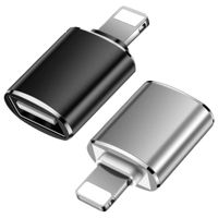 USB A auf Lightning Adapter OTG für iPhone iPad USB-Stick Kamera Daten Schnell Laden 3.0 Schwarz