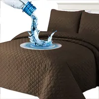 100% wasserdichte Tagesdecke 200 x 220 cm Hergestellt in Spanien (Braun)