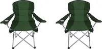 2 Stück Comfort Anglersessel Campingstuhl mit Getränkehalter und Tasche Gün