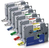 Schriftband Kassetten Schwarz auf Clear 12mm für Brother P-Touch TZe-131 ST-1150 