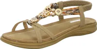living UPDATED Damen-Sandalette Beige, Farbe:beige/schlamm, EU Größe:42