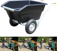 Großmulden-Kippkarre 260 Liter Futterkarre Hofkarre Gartenkarre Mistkarre Doppelradschubkarre