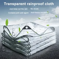 1 x 2m Wasserdichte Transparente PVC Plane mit Ösen, Wetterfeste Plane Strapazierfähige Vordächer