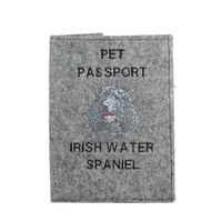 Art-Dog Reisepasshülle Handgefertigt Muster, 17x12,5cm, Irish Water Spaniel