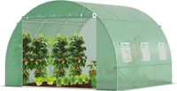 VOUNOT® Gewächshaus Foliengewächshaus Winterfest Tomatenhaus Folientunnel, 3x3x2m 9m²