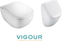 VIGOUR DERBY Urinal spülrandlos und Wand WC mit SoftClose Deckel