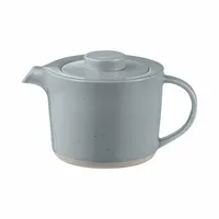 Blomus Teekanne Sablo, Teekessel, Behälter für Heißgetränke mit Filter, Steingut, Edelstahl, Stone, 1 L, 64371