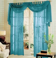 Voile komplett GARDINEN SET 3tlg., Türkis, 60999