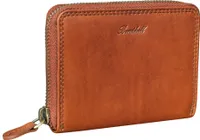 Benthill Kleine Geldbörse Leder | Mini Geldbeutel Damen mit RFID Schutz | Portmonee Slim mit Reißverschluss | Flaches Portemonnaie mit 6 Kartenfächer