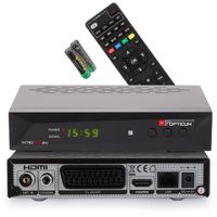 RED OPTICUM Nytrobox Plus Hybrid-Receiver HD-TV I DVB-C & DVB-T2 Receiver mit Aufnahmefunktion PVR - HDMI - USB - SCART - Coaxial Audio - Ethernet - LED Display I Digitaler Kabelreceiver