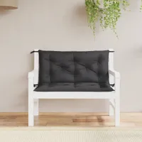 vidaXL Gartenbank-Auflagen 2 Stk. Schwarz 100x50x7 cm Oxford-Gewebe