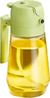 470 ml Ölspender aus Glas für die Küche, 2-in-1-Olivenöl-Sprühflasche, auslaufsicherer Ölsprüher zum Kochen, Grillen, Salatbacken