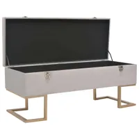 vidaXL Lavice s úložným prostorem 105 cm Grey Velvet