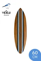 Tidez Surfbrett Dekoration - Surfbrett aus Holz - Surfbrett Dekoration - Bluebird 60cm