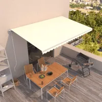 markýza vidaXL Automatic Retractable 500x300 cm Cream