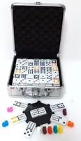 Mexican Train Domino Alu - Box 100 Stück