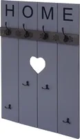 Wandgarderobe MCW-C89 Home, Garderobenpaneel Garderobe, Shabby-Look Vintage, 8 Haken 91x60cm  grau-blau