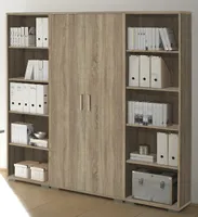 Regalwand OFFICE LINE Regal Regal-Set Aktenschrank Aktenregal Büro-Einrichtung  Sonoma Eiche