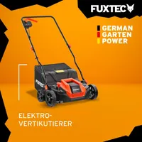 FUXTEC Elektro-Vertikutierer, Rasenlüfter 1300 W, 32 cm Arbeitsbreite und Tiefeneinstellungen von -12 bis +10 mm, 40 L Grasfangkorb