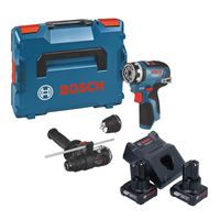 Bosch GSR 12V-35 FC Akku Bohrschrauber 12 V 35 Nm Brushless + 2x Akku 6,0 Ah + Ladegerät + 2x Aufsatz + L-Boxx