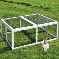 zooprinz Auslaufgehege Rabbit Run XL | 116x45x112cm (BxHxT) | Freilauf Auslauf Gehege | Hasen Kaninchen Stall | Wetterfest