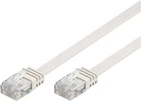 Goobay 95158 Plochý propojovací kabel CAT 6, U/UTP, bílý, 20 m - měděný materiál