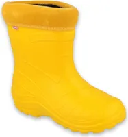 Befado Kinder Gummistiefel Gefüttert Regenstiefel mit Einlage Ultraleicht Gelb 30
