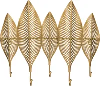 QUVIO Wandgarderobe - Kleiderständer - Kleiderbügel - Hängegarderobe - Wandgarderobenständer - Kleiderhaken - 5 Federn und 5 Haken