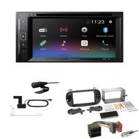 Pioneer AVH-A240DAB Autoradio Bluetooth DAB DVD USB passend für Fiat 500 ab 2007 Schwarz