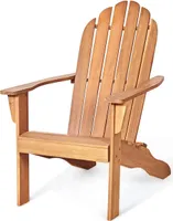 KOMFOTTEU Židle Adirondack, zahradní židle z akátového dřeva s opěradlem a područkami, ergonomická zahradní židle, dřevěná židle do 160 kg, relaxační židle na balkon, zahradu, pláž (příroda)