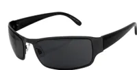 Coole schmale Sonnenbrille Herren Schwarz Matt Wrap Around Biker Security Brille Sportliche Raverbrille Oval Brillenbeut