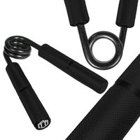Sporttrend 24® Fingerhantel 100lb-350lb | Handtrainer/Unterarmtrainer, starke Feder (100lb, 45kg, schwarz)