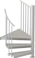 Spindeltreppe Ø 130 cm | Höhen: 54-69 cm | Ausstattung Standard | Stahlstufe